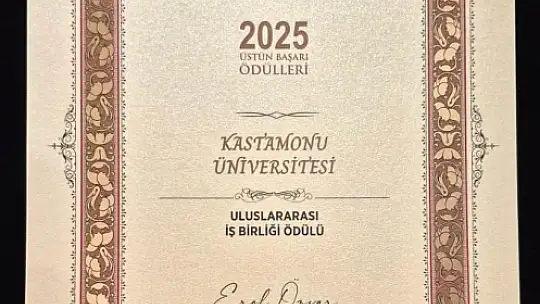 Cumhurbaşkanı Erdoğan'dan Kastamonu Üniversitesi'ne üstün başarı ödülü