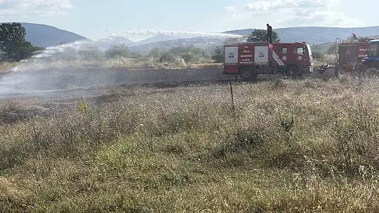 Demirini satmak için yaktıkları kanepe, 10 dönümlük tarlayı küle çevirdi