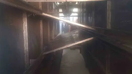 Deri fabrikasında baca yangını