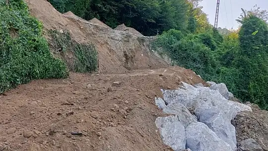 Dokuzdeğirmen köyünde heyelan çalışması