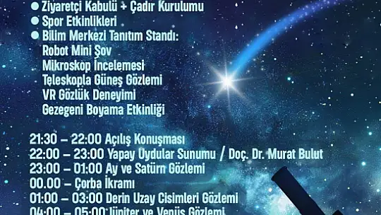 Düzce Belediyesi'nden meteor yağmuruna özel etkinlik