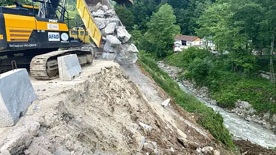 Düzce'de aşırı yağışlar heyelana neden oluyor