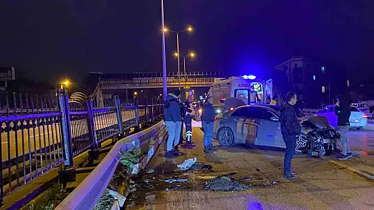 Düzce'de bariyere çarpan otomobilin sürücüsü yaralandı