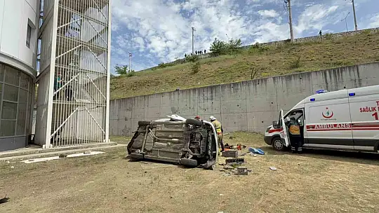 Düzce'de feci kaza 2 yaralı
