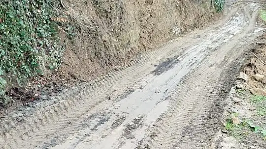 Düzce'de heyelandan kapanan yol açıldı