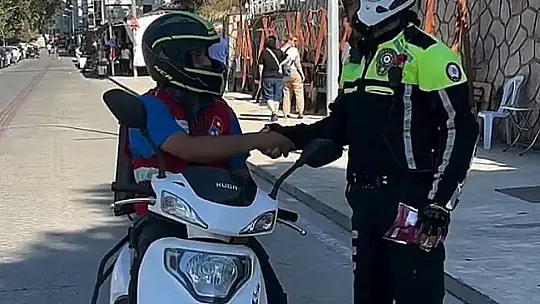 Düzce'de kask takana çerez, takmayana ceza
