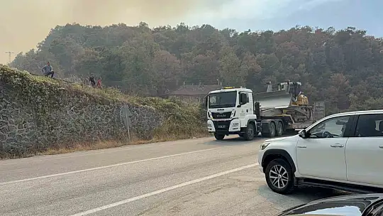 Düzce'de orman yangını 5. saatinde