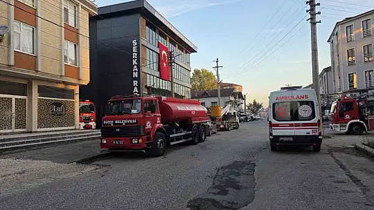 Düzce'de sabah saatlerinde korkutan yangın