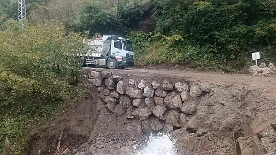 Düzce'de yağış nedeniyle kapanan yollar açıldı