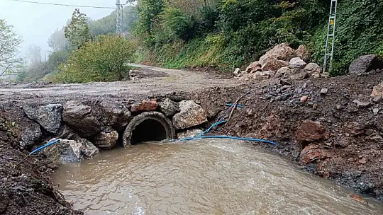Düzce'de yağış nedeniyle kapanan yollar açıldı