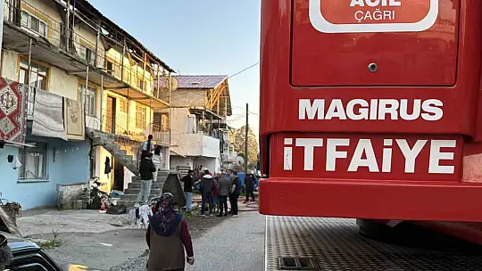 Düzce'de yangında dumandan etkilenen 5 kişi hastaneye kaldırıldı