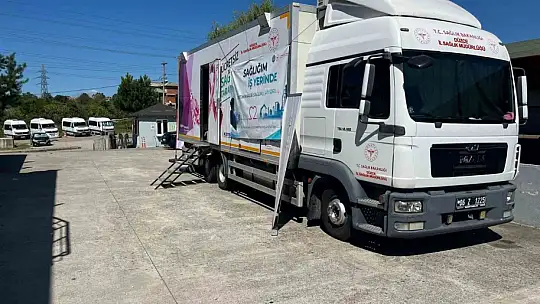 Düzce'nin kanser tarama tırı Bartın'da hizmet veriyor