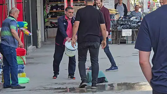 Esnafın alev alan piknik tüpü ile imtihanı
