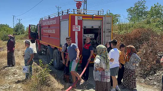 Fındık bahçesinde temizlerken bir dönüm alan zarar gördü