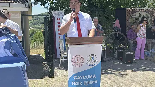 Güzelyaka köyünde kursiyerlerin ürettikleri ürünler sergilendi