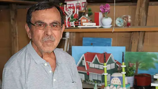 Hafızasındaki Bolu'yu çatı katında yeniden inşa ediyor