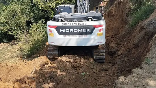 Heyelan bölgesinde çalışmalar sürüyor