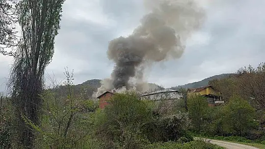 İki katlı ev alev alev yandı