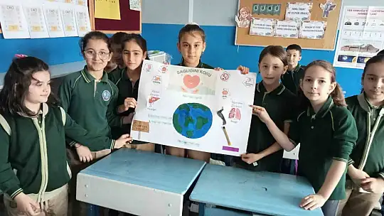İlkokul öğrencilerinden sağlıklı yaşam mesajı