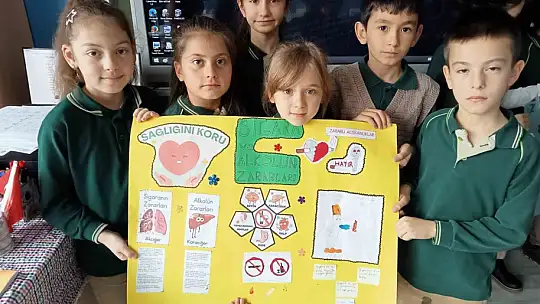 İlkokul öğrencilerinden sağlıklı yaşam mesajı