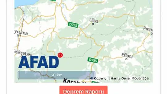 Bartın'da deprem
