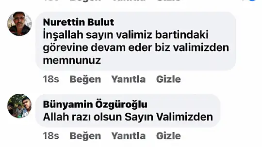 Vali Arslan için yorum yağmuru