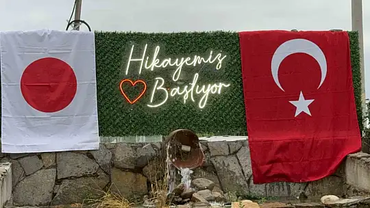 Japonya'dan Düzce'ye gelin geldi
