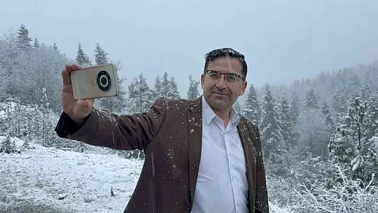 Karabük-Bartın kara yolu beyaza büründü