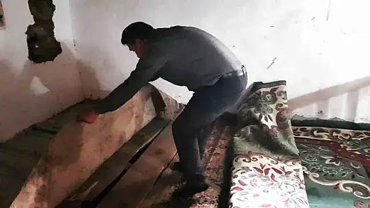 Karabük'te köy camisinde tahribat