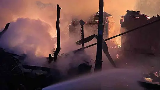 Karabük'te köyde çıkan yangın 4 evi ve bir ahırı küle çevirdi