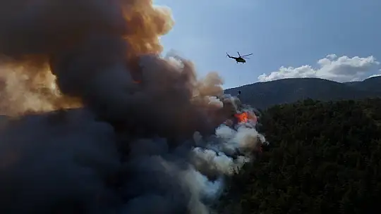 Karabük'te orman yangını rüzgarın etkisiyle büyüyor