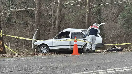 Karabük'te otomobil ağaca çarptı: 1 ölü, 2 yaralı
