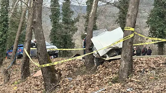 Karabük'te otomobil ağaca çarptı: 1 ölü, 2 yaralı