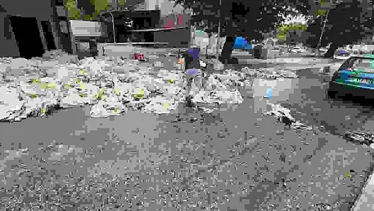 tekstil işletmesinde yangın paniği