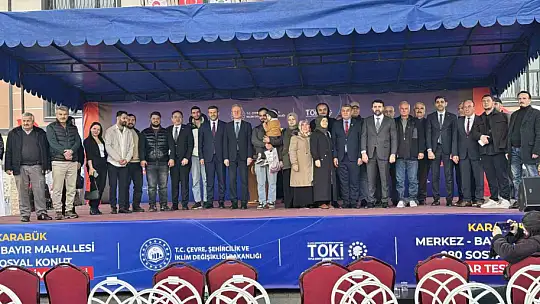 Karabük'te TOKİ konutları hak sahiplerine teslim edilmeye başlandı