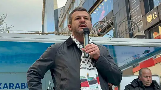 Karabük'te yüzlerce kişi Gazze için yürüdü