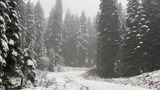 Karabük'ün yüksek kesimleri beyaza büründü