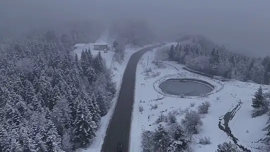 Karabük'ün yüksek kesimleri yeniden beyaza büründü