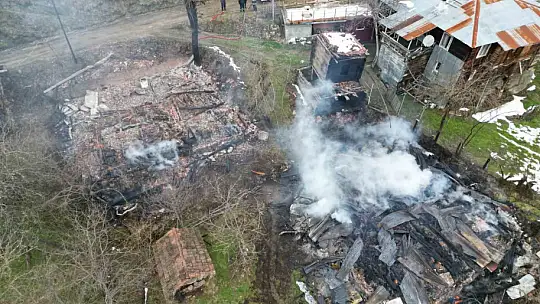 Kastamonu'da 2 ev ve bir ambar alev alev yandı