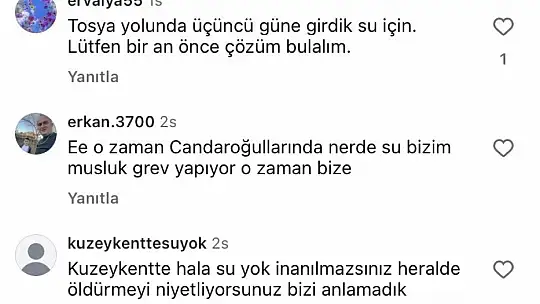 Kastamonu'da 3 gündür bitmeyen su problemi