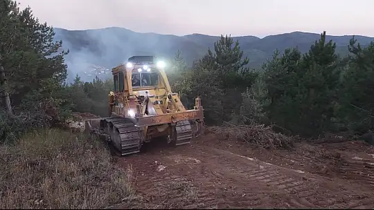 Orman yangınına ekiplerin müdahalesi sürüyor
