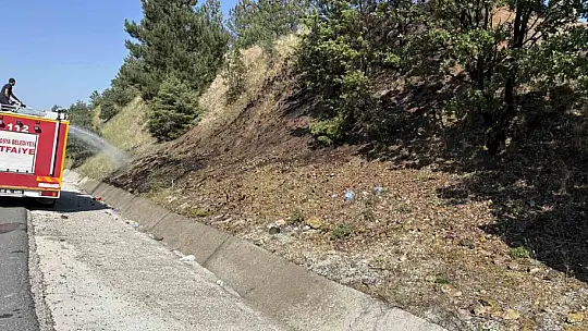 Örtü yangınları büyümeden söndürüldü
