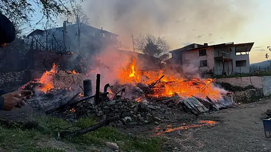 Kastamonu'da çıkan yangında ev ve cami yandı