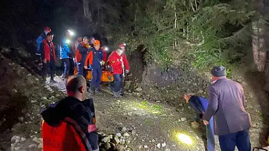 Kastamonu'da dağlık alanda uçurumdan düşen genç için ekipler seferber oldu