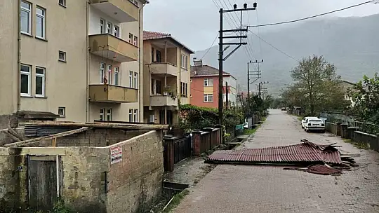 Kastamonu'da fırtına çatıları uçurdu, ağaçları devirdi