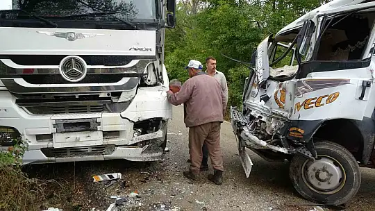 Kastamonu'da iki kamyon kafa kafaya çarpıştı: 2 yaralı