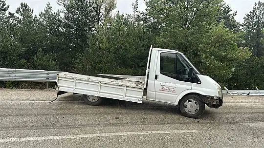 Kastamonu'da kamyonet bariyerlere çarptı: Etrafa saçılan kovandaki arılar telef oldu