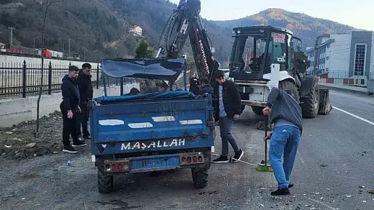Kastamonu'da lastiği fırlayan tarım aracı takla attı: 1 yaralı
