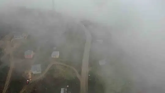 Kastamonu'da Yaralıgöz geçidinde sis nedeniyle görüş mesafesi düştü