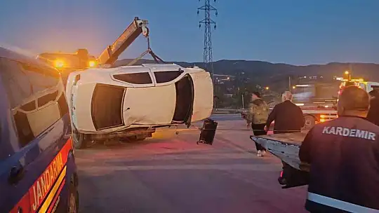 Kontrolden çıkan otomobil takla attı: 2 yaralı